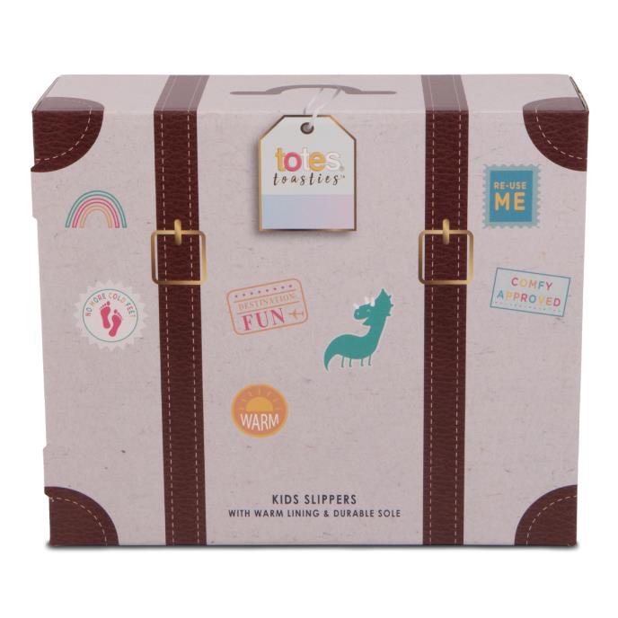 totes toasties® Girls Short Full Back Slippers Multi Extra Image 1
